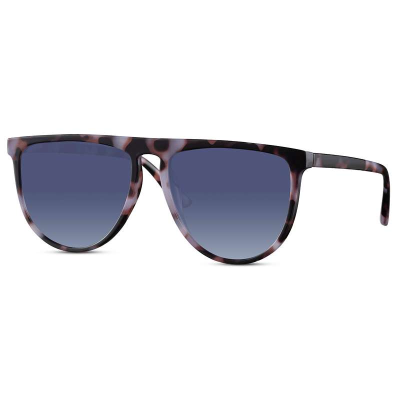 locs Oversized Grå og brun turtle Solbriller – Blålige fade glas