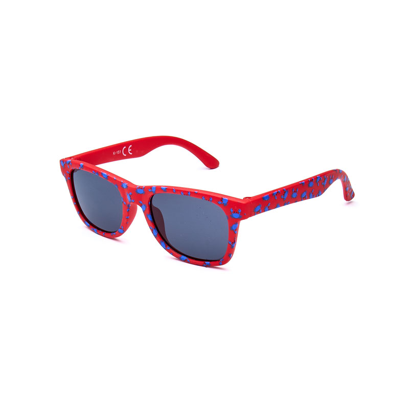 locs Røde baby / børne Wayfarer solbriller med krabber | Mørke glas