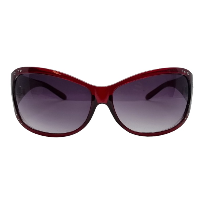 Locs Røde Dame Solbriller – Diamond Butterfly | Mørke Glas