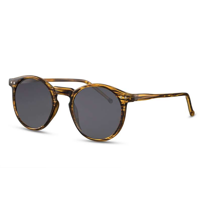 locs Runde gyldne solbriller med mørke striber | Nantes – Mørke glas