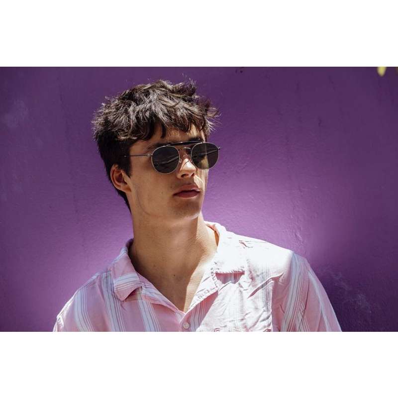 Locs Runde Old Fashion Aviator Solbriller – Mørkegrønne Glas