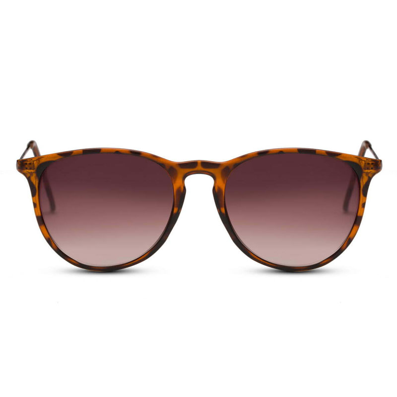 Locs Runde Solbriller Med Guldstænger – Brun Leopard