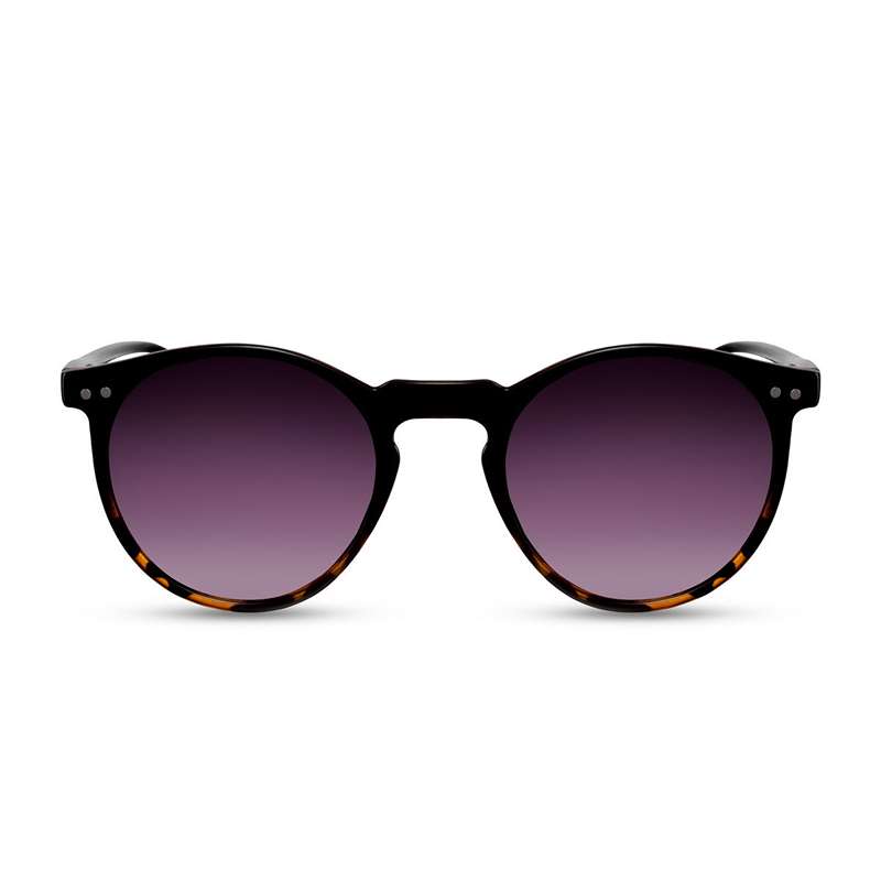 Locs Runde Sorte Og Turtle Fade Solbriller | Nantes – Mørke Glas