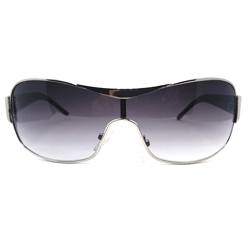 Locs Shield Solbriller – Roma | Sølv Stel – Mørke Fade Glas