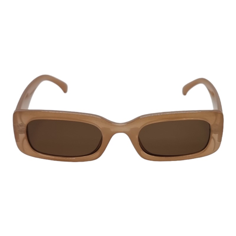 Locs Smalle Firkantede Mokka Solbriller – Paris | Brune Glas