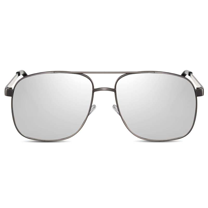 Locs Sølv TopCheif Aviator Solbriller – Sølv Spejlglas
