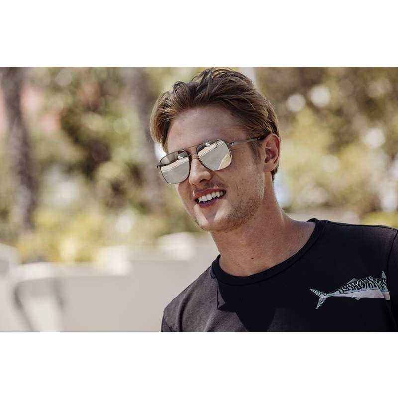 Locs Sølv TopCheif Aviator Solbriller – Sølv Spejlglas