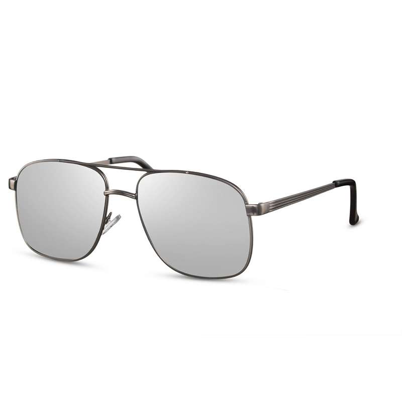 locs Sølv TopCheif Aviator Solbriller – Sølv Spejlglas