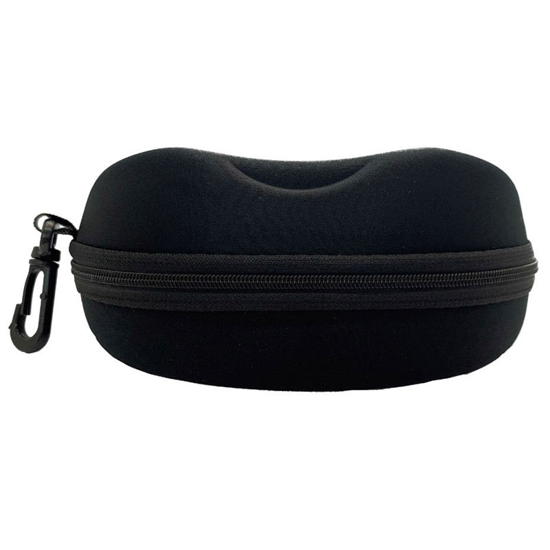 Locs Sort Hardcase Brilleetui Med Lynlås Og Karabin