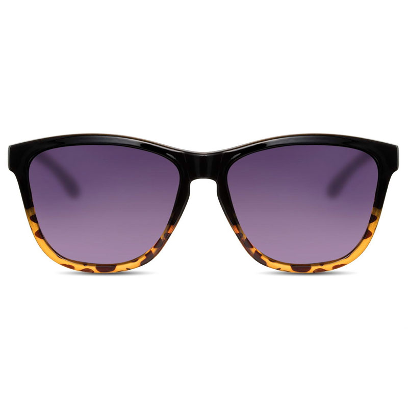 Locs Sort Leopard Fade Wayfarer Style Solbriller – Mørke Glas