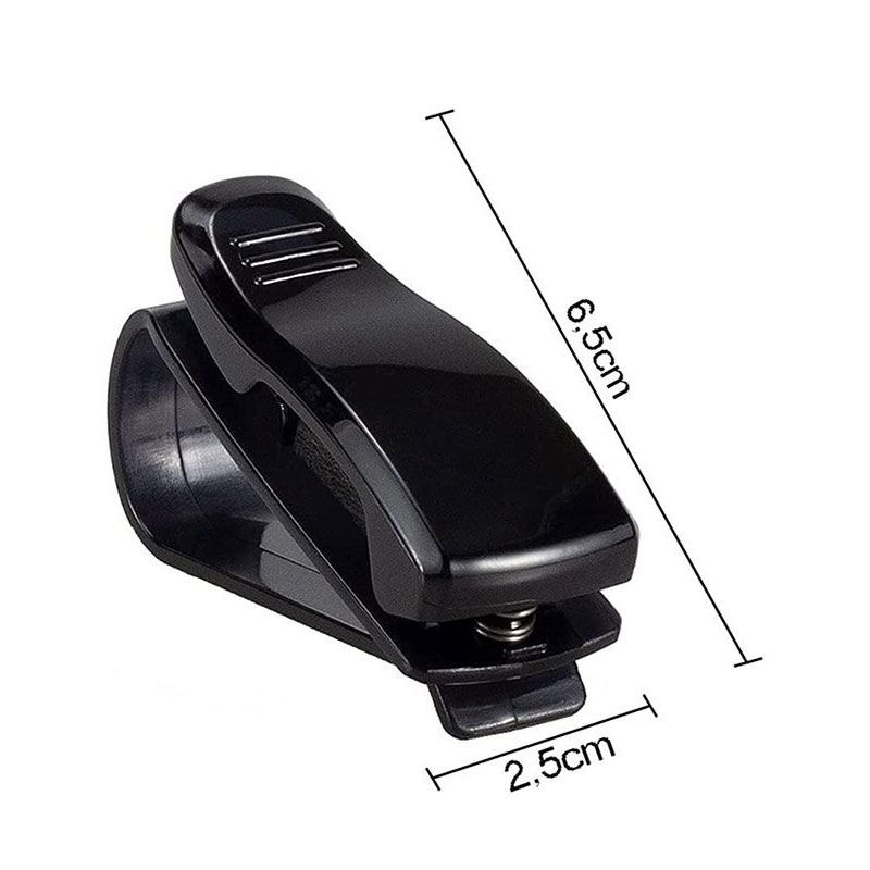 Locs Sort Solbrilleholder Clips Til Solskærmen I Bilen