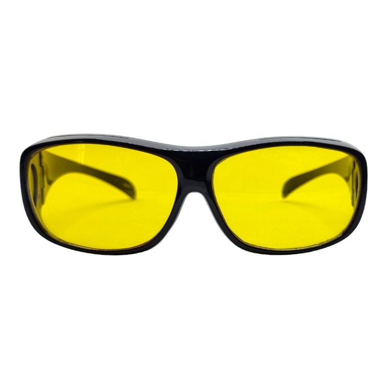 Locs Sorte Fit-Over Natkørebriller – Gule Glas – Sevilla