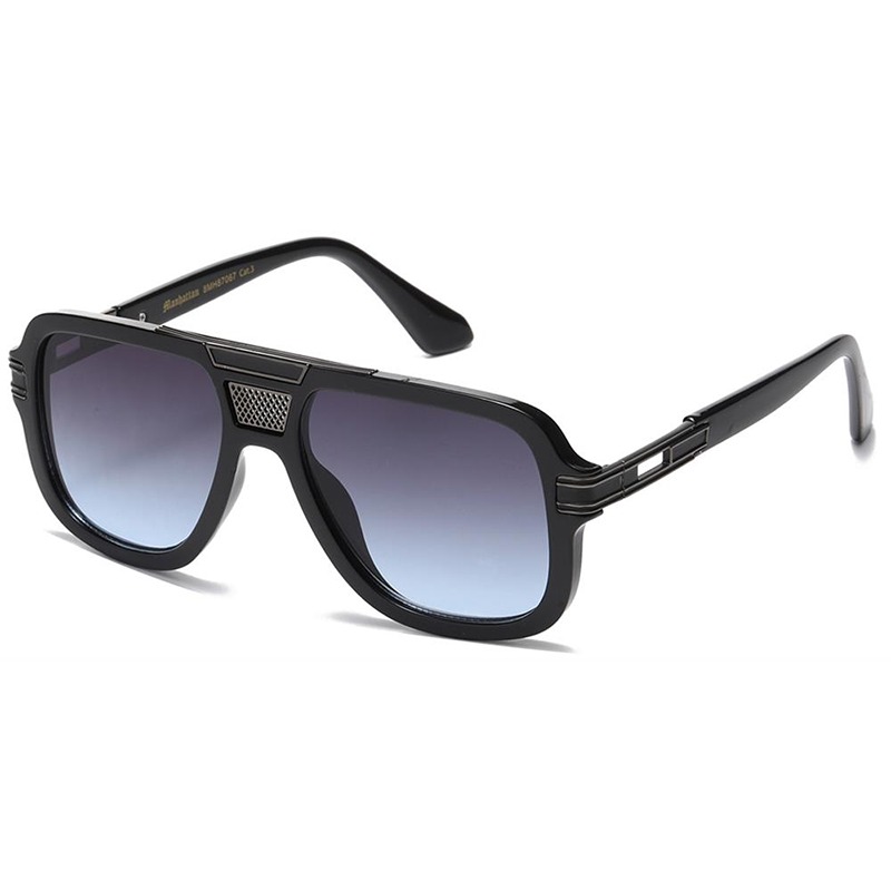 locs Sorte Manhattan Millionaire Solbriller – Angus | Sort – Mørke fade glas