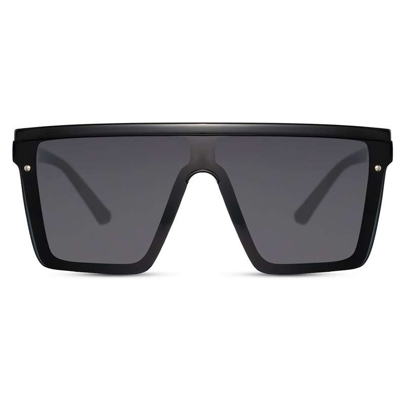 Locs Sorte Oversized Bawsness Solbriller – Mørke Glas