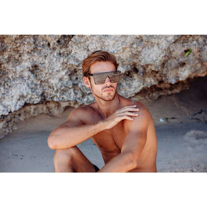 Locs Sorte Oversized Bawsness Solbriller – Mørke Glas