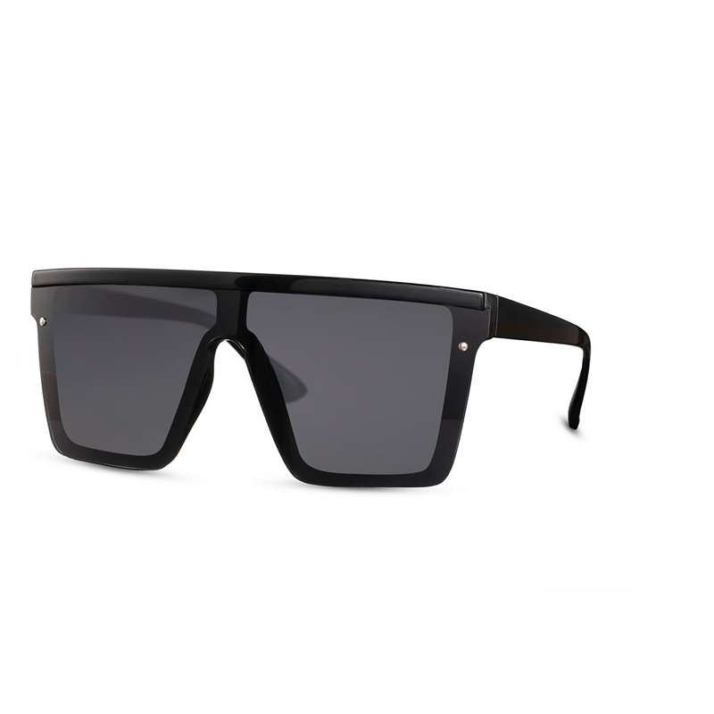 locs Sorte Oversized Bawsness Solbriller – Mørke glas