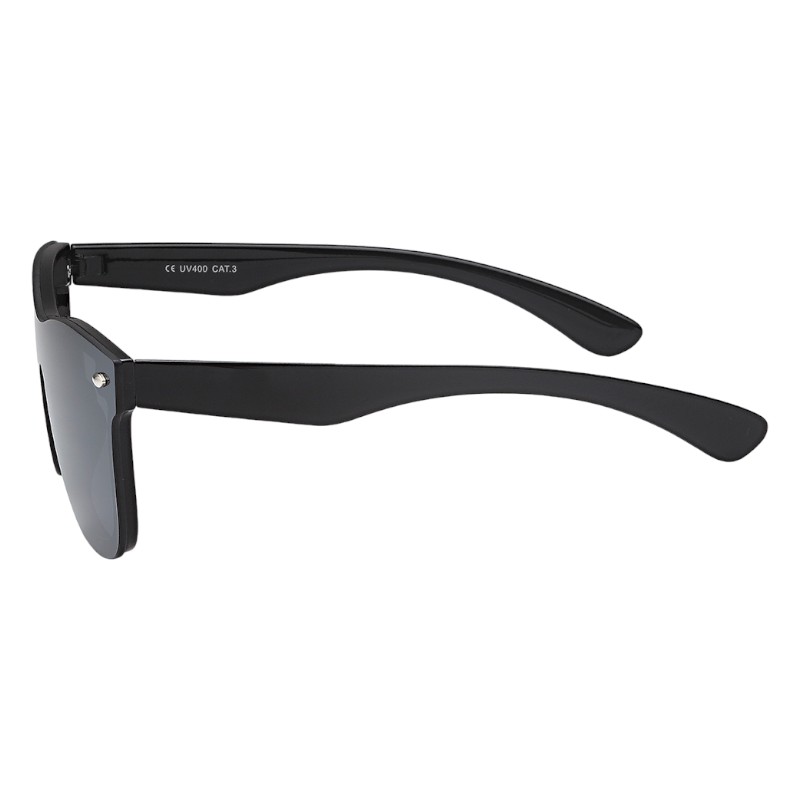 Locs Sorte Plate Wayfarer Solbriller – Florida | Mørkt Glas