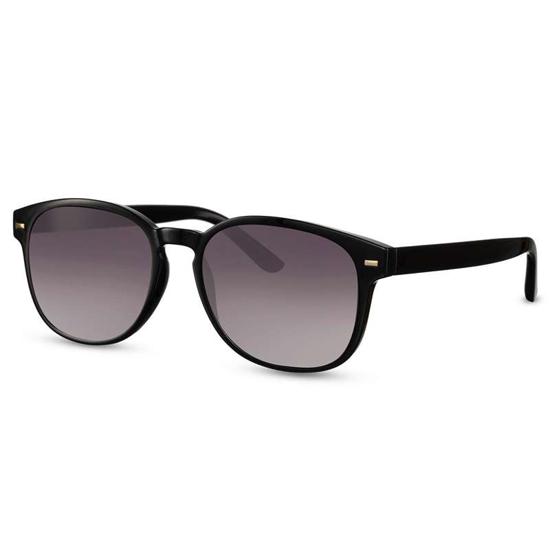 locs Sorte Runde Wayfarer solbriller | Avignon – Mørke glas