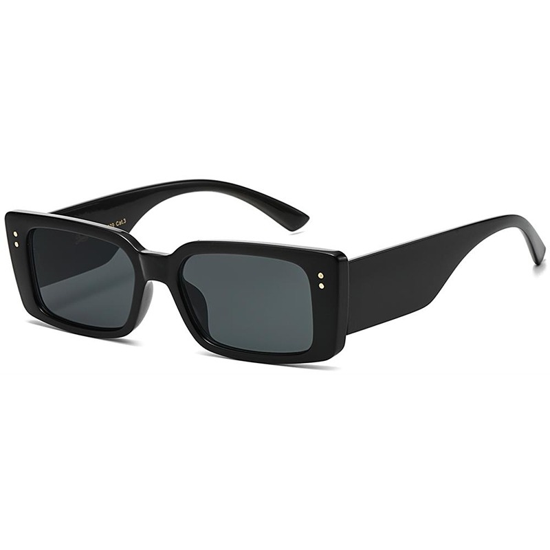 locs Sorte smalle Giselle Solbriller | Monnaie – Mørke glas