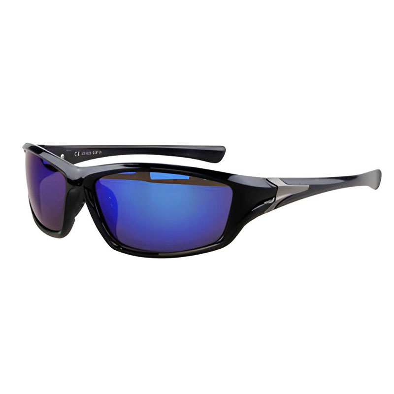 locs Sorte sportssolbriller med blålilla spejlglas | Piacenza