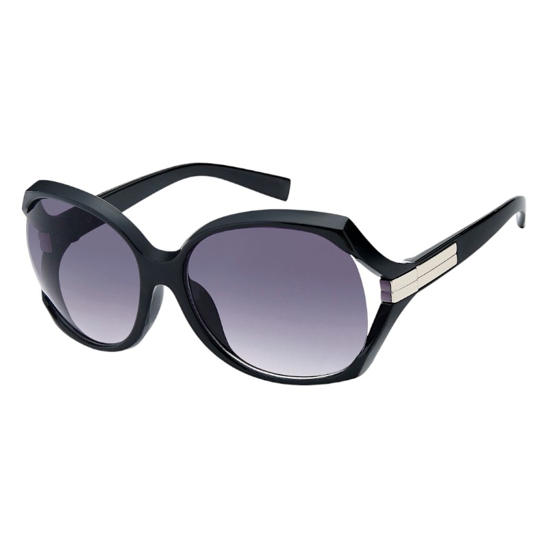 locs Sorte store dame solbriller – Addison | Mørke glas