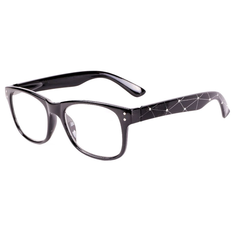 locs Sorte Wayfarer Læsebriller med “diamanter” – Las Vegas