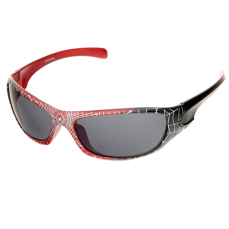 locs Spider børnesolbriller – Rød front sorte stænger