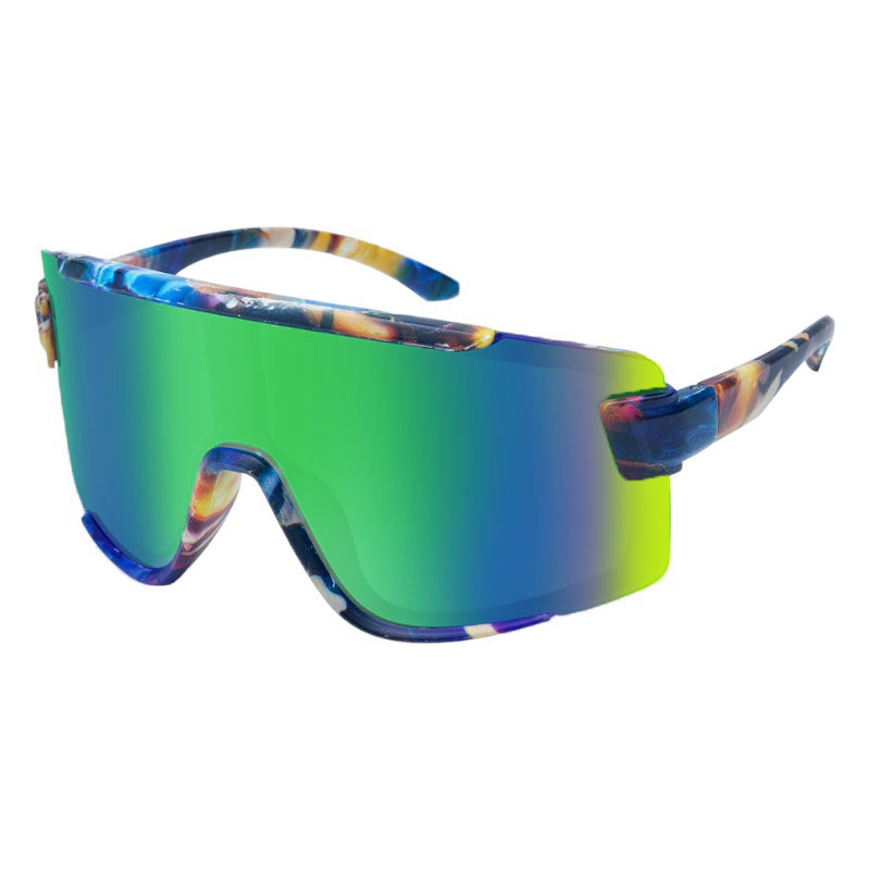 locs Sportssolbriller / hurtigbriller med sejt mønster og blågrønt spejlglas | Val d’Isère