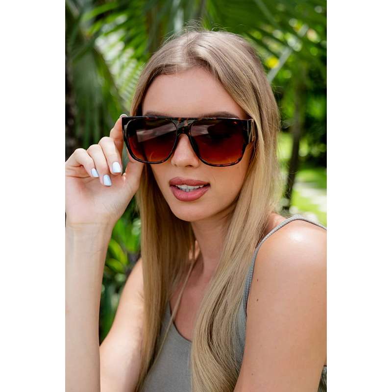 Locs Store Brun Turtle Solbriller Med Metal Detaljer | Salamanca – Brune Glas