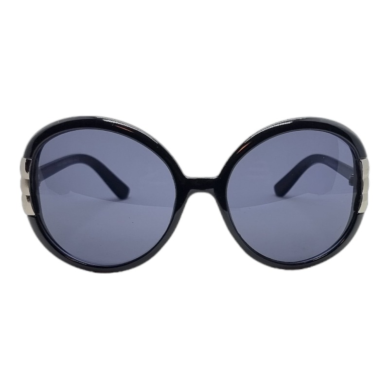 Locs Store Runde Damesolbriller Med Metal Deko | Sort