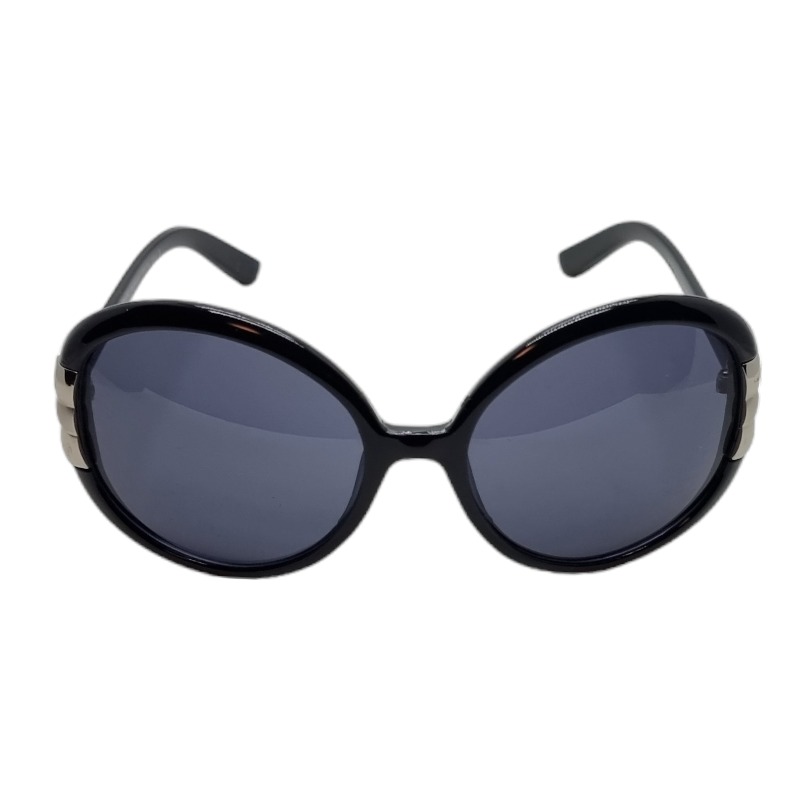 Locs Store Runde Damesolbriller Med Metal Deko | Sort