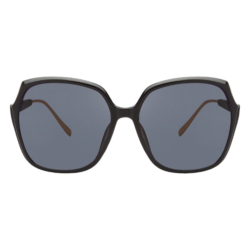 Locs Store Sorte Dame Solbriller Med Guld Ender – Naomi | Mørke Glas