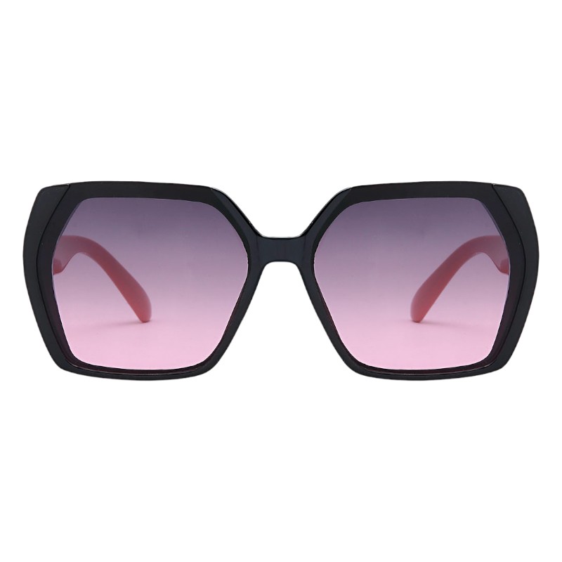 Locs Store Sorte Og Støvet Lyserøde Dame Solbriller Med Guld Detaljer – Ella | Fade Glas