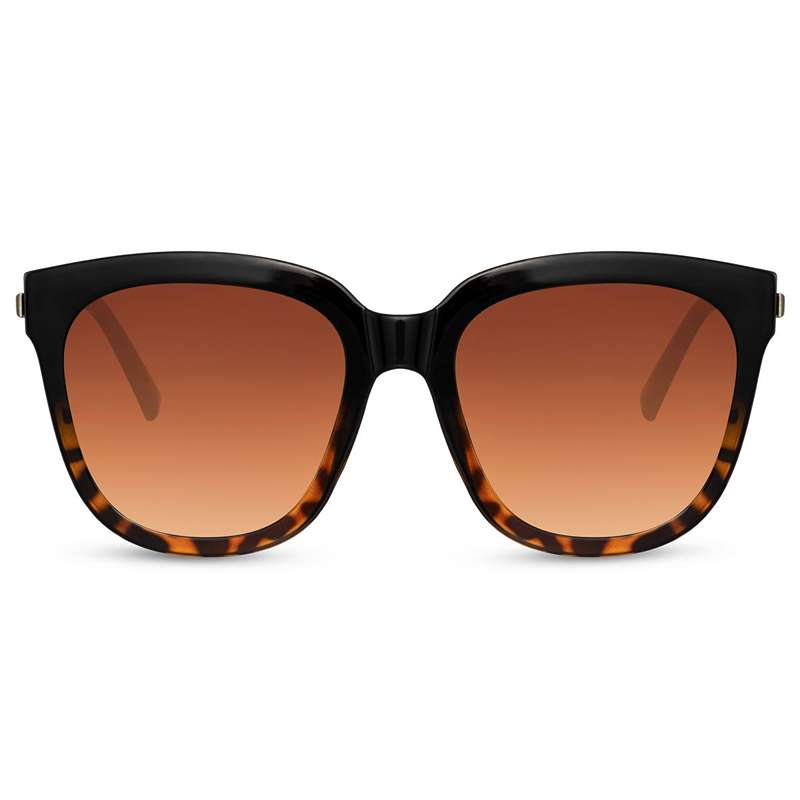 Locs Store Sorte Og Turtle Fade Dame Solbriller | Amelia – Brune Glas