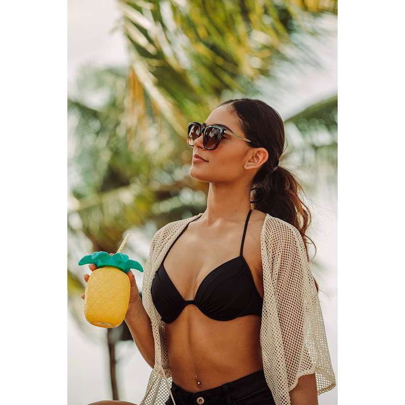 Locs Store Sorte Og Turtle Fade Dame Solbriller | Amelia – Brune Glas