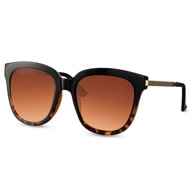 locs Store sorte og turtle fade dame solbriller | Amelia – Brune glas