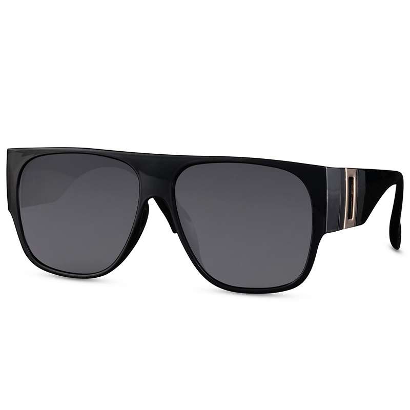 locs Store sorte Solbriller med metal detaljer | Salamanca – Mørke Glas