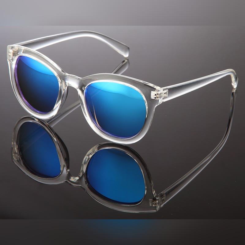 Locs Transparente Dame Solbriller – Oxford | Blå Spejlglas