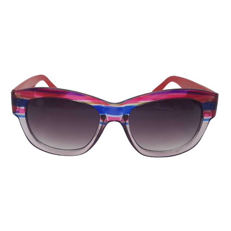 Locs Transparente Damesolbriller Med Røde Stænger | Blå