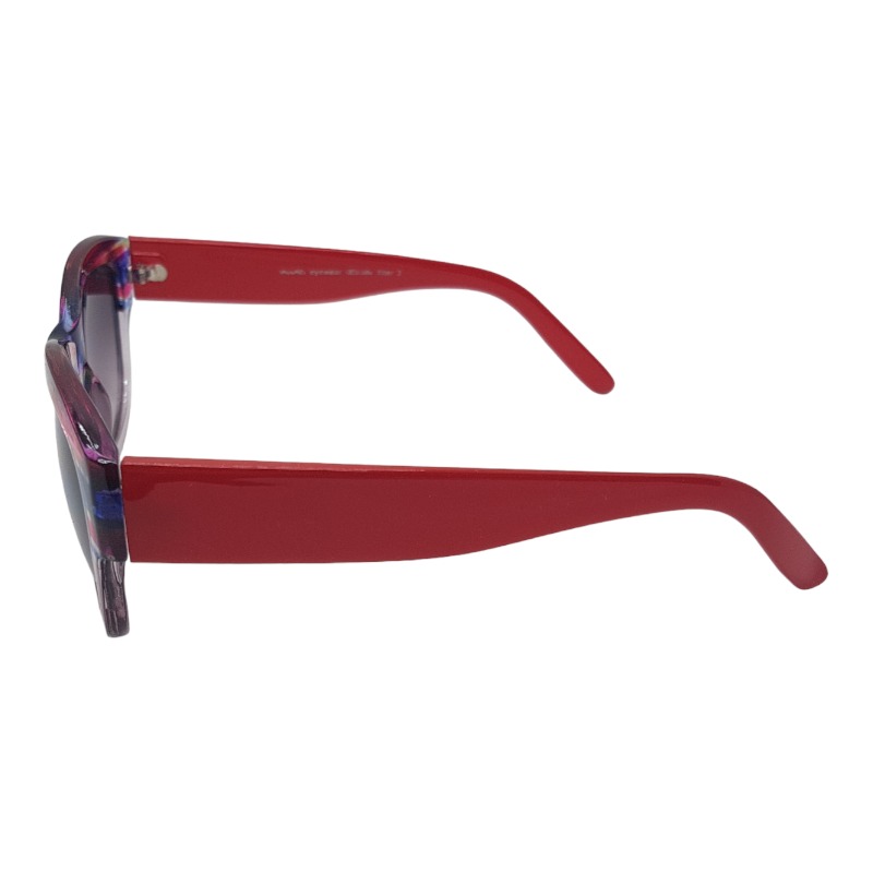 Locs Transparente Damesolbriller Med Røde Stænger | Blå