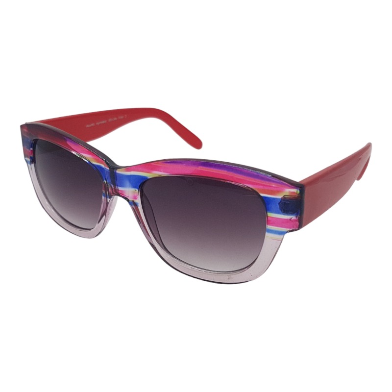 locs Transparente damesolbriller med røde stænger | Blå