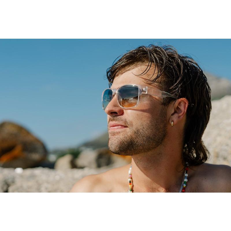 Locs Transparente Wayfarer Style Solbriller Med Fade | Korfu