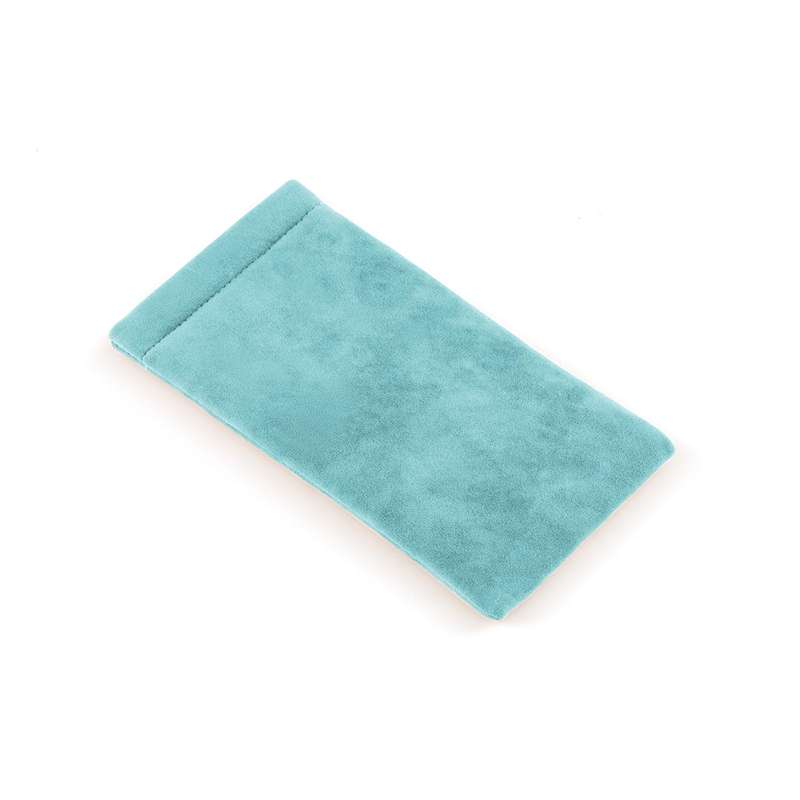 locs Tykt Velour brille etui med klaplukning – Turkis