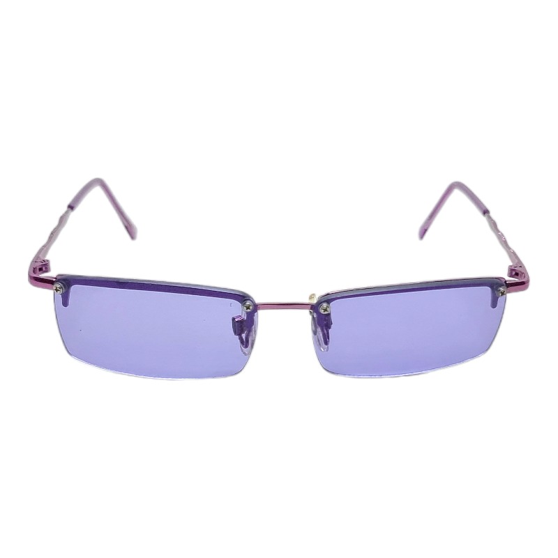 Locs Ultra Smalle Y2K Solbriller Med Lilla Glas Og Lilla Metal Stel | Lausanne