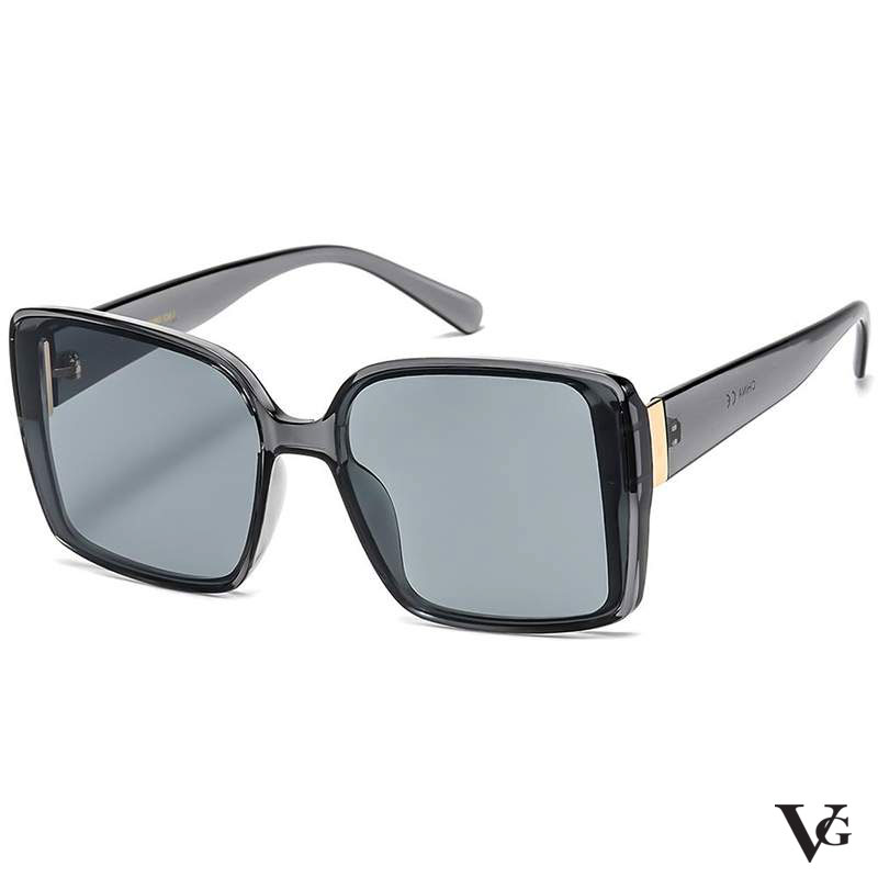 locs VG Solbriller – Emma | Gråt transparent stel – Grå glas