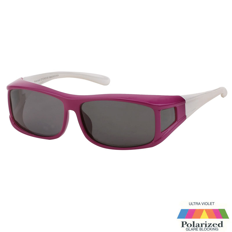 locs Vinrøde og hvide Fit-Over Solbriller – Alicante | Mørke glas