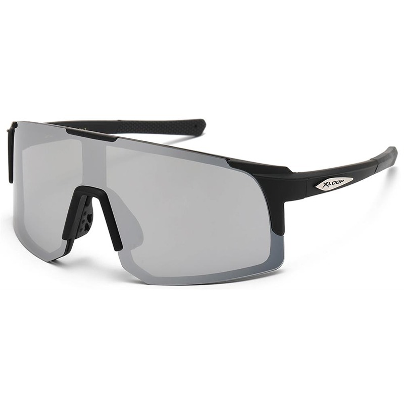 locs X-Loop Solbriller – Sporty-X | Sort stel – Sølv spejlglas