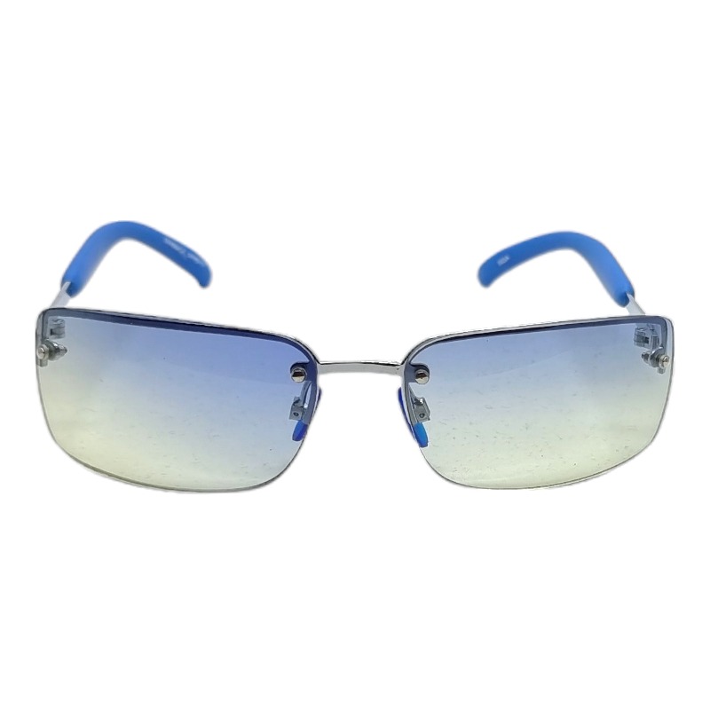 Locs Y2K Solbriller Med Blå Fade Glas Og Metal Stel | Berlin