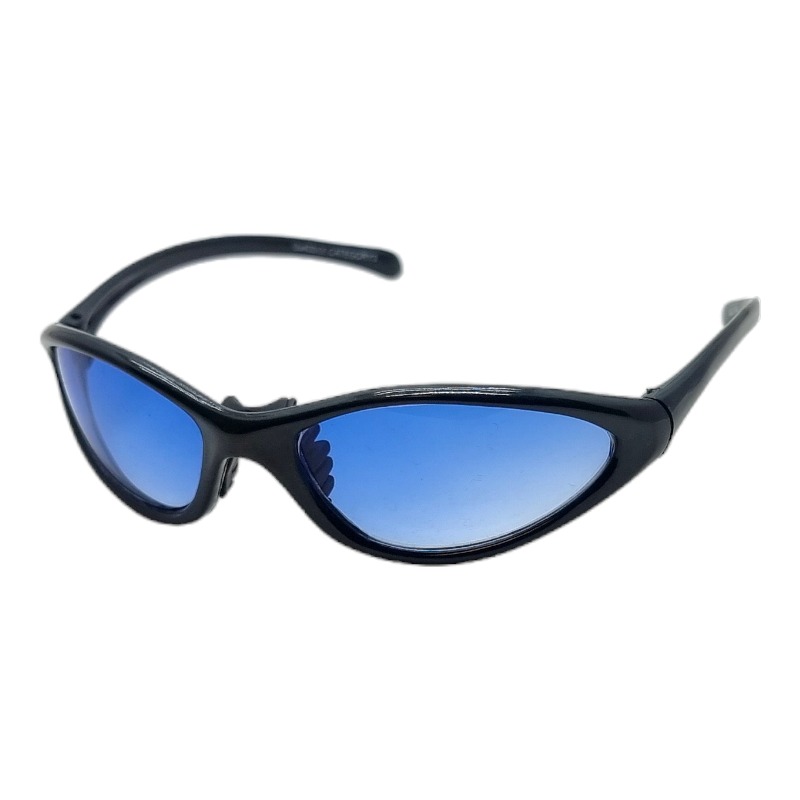 locs Y2K Solbriller med blå fade glas og mørkeblåt stel | Ghent