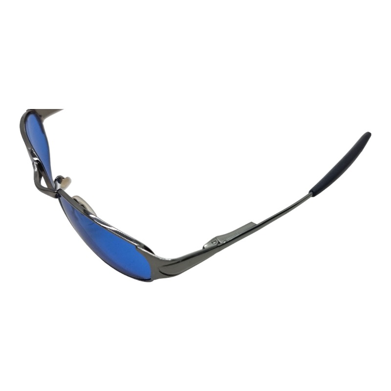 Locs Y2K Solbriller Med Blå Glas Og Mørkt Metal Stel | Geneva